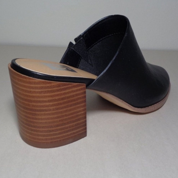 DOLCE VITA Women's New In Box Nero Black & Brown Leather Heel Mules Size 8.5 - Picture 8 of 15